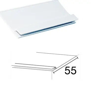 Perfil de fixação HUNG PVC 55 mm, 2,40 m